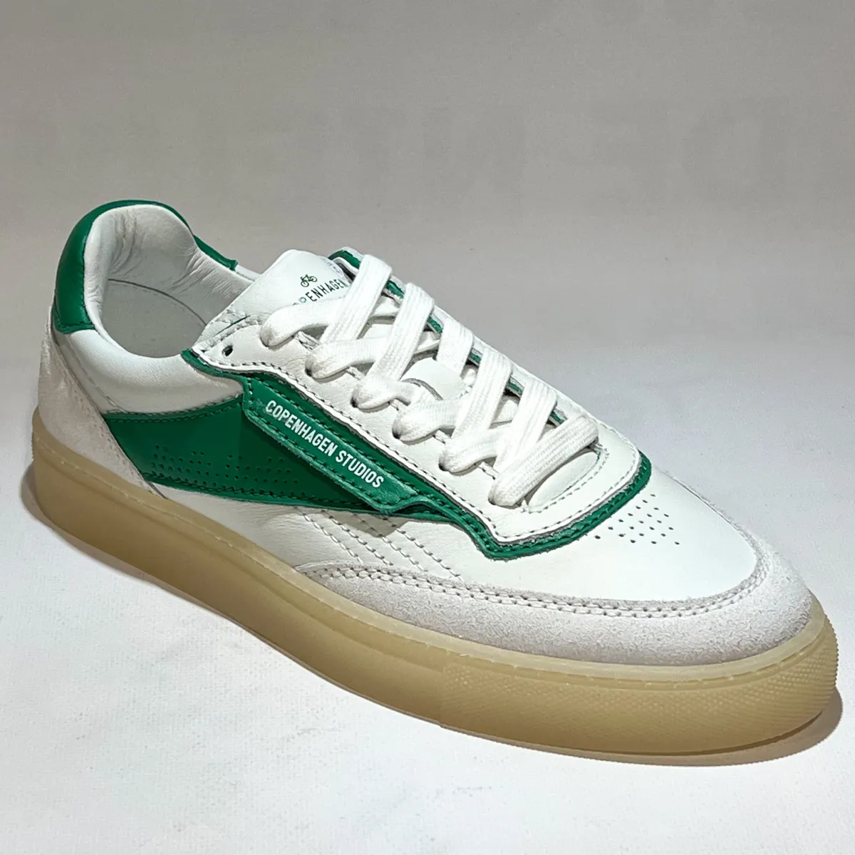 CPH90 leather mixwhite/green 1 Copenhagen Studios Copenhagen Studios CPH90 leather mixwhite/green